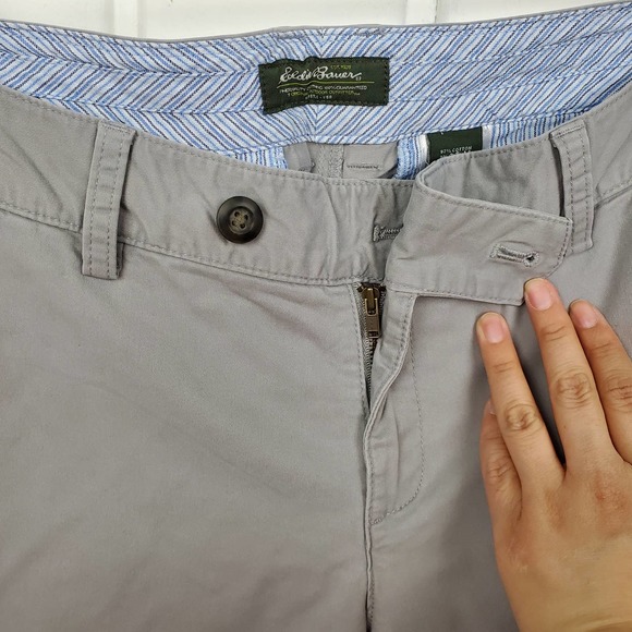 Eddie Bauer Gorpcore Gray Cotton Mid Rise Wide Leg Capris Women's 8 - Picture 4 of 6